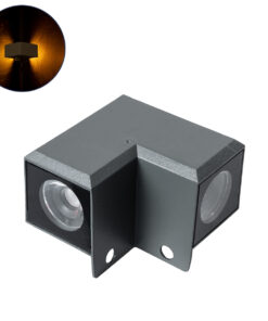 GLOBOSTAR® WALLDONA 90730 Γωνιακό Φωτιστικό LED 10W 1050lm 10° DC 24V Αδιάβροχο IP66 Ultra Θερμό Λευκό 2200K Dimmable - CREE XPE Chip - Γκρι Ανθρακί - Μ8 x Π8 x Υ6cm - 3 Χρόνια Εγγύηση