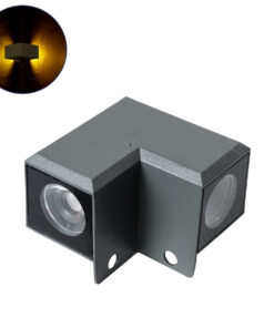 GLOBOSTAR® WALLDONA 90731 Γωνιακό Φωτιστικό LED 10W 1100lm 10° DC 24V Αδιάβροχο IP65 Θερμό Λευκό 2700K Dimmable - CREE XPE Chip - Γκρι Ανθρακί Ματ - Μ8 x Π8 x Υ6cm - 3 Χρόνια Εγγύηση
