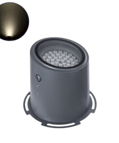 GloboStar® FLOOD-MILO 90741 Κινούμενος Προβολέας - Σποτ Φωτισμού Wall Washer για Φωτισμό Κτιρίων LED 48W 4560lm 10° AC 220-240V Αδιάβροχο IP67 Φ26 x Υ30cm Φυσικό Λευκό 4500K - Γκρι Ανθρακί - 3 Χρόνια Εγγύηση