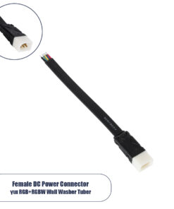 GLOBOSTAR® WWCONNECTOR 90816 5 Pin Σύνδεσμος Τροφοδοσίας για Wall Washers & Προβολείς με Είσοδο 5 x 0.25mm2 & Έξοδο 1 x Θηλυκό Βύσμα Αδιάβροχο IP65 - Μαύρο - Μ16 x Π1.5 x Υ1.2cm
