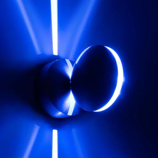 GLOBOSTAR® SEPTUM 93067 Μοντέρνο Φωτιστικό Τοίχου - Απλίκα LED 9W 1150lm 1° AC 220-240V IP44 Μπλε - CREE XPE Chip & TÜV SÜD Driver - Γκρι Ανθρακί Ματ - Μ12 x Π11 x Υ17cm - 5 Χρόνια Εγγύηση - Image 7