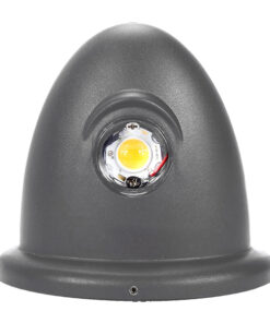 GLOBOSTAR® THIRD 93069 Μοντέρνο Φωτιστικό Τοίχου - Απλίκα LED 10W 1400lm 30° AC 220-240V Αδιάβροχο IP65 Θερμό Λευκό 2700K - Bridgelux COB Chip & TÜV SÜD Driver - Γκρι Ανθρακί Ματ - Μ15.1 x Π9.3 x Υ14.5cm - 5 Χρόνια Εγγύηση