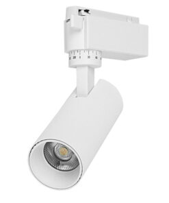 Globostar S-40012 Μονοφασικό Bridgelux COB LED Λευκό Φωτιστικό Σποτ Ράγας 10W 230V 1200lm 30° Θερμό Λευκό 3000k