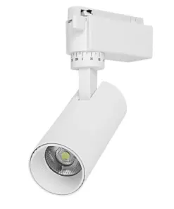 Globostar S-40010 Μονοφασικό Bridgelux COB LED Λευκό Φωτιστικό Σποτ Ράγας 10W 230V 1300lm 30° Ψυχρό Λευκό 6000k