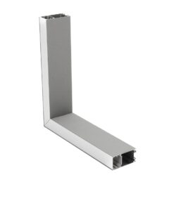 GLOBOSTAR® ALP-CORNER-SIDE90 LUMILINE 61768 Επιφανειακό / Κρεμαστό Προφίλ Αλουμινίου Γωνία με Λευκό Γαλακτερό Πατητό Κάλυμμα για Ταινίες LED IP20 - Γκρι Ανθρακί Ματ - Μ30 x Π3.5 x Υ7cm