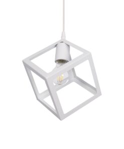 Alternative view of GLOBOSTAR® DISE 201-0052 Μοντέρνο Κρεμαστό Φωτιστικό Οροφής με Ντουί 1 x E27 AC 220-240V IP20 - Λευκό - Μ28 x Π28 x Υ31cm
