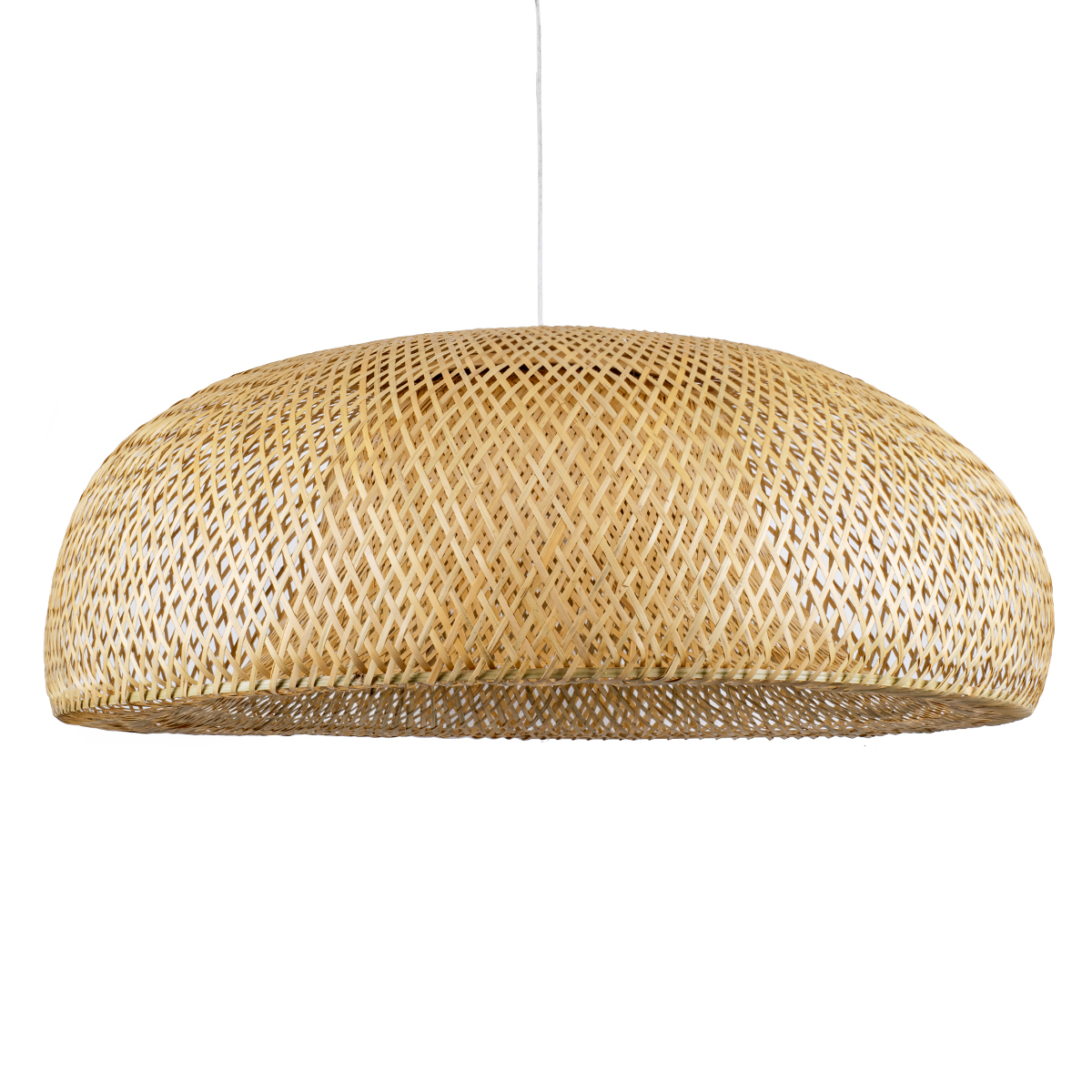 GLOBOSTAR® SAN TROPEZ 00673 Boho Κρεμαστό Φωτιστικό Οροφής με Ντουί 1 x E27 AC 220-240V IP20 - Μπεζ - Μ100 x Π100 x Y35cm - Image 2