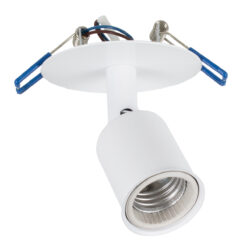 GLOBOSTAR® SARA 00848 Χωνευτό Φωτιστικό Οροφής με Ντουί 1 x E27 AC 220-240V IP20 - Λευκό - Μ8 x Π8 x Υ11cm / Q5.5cm