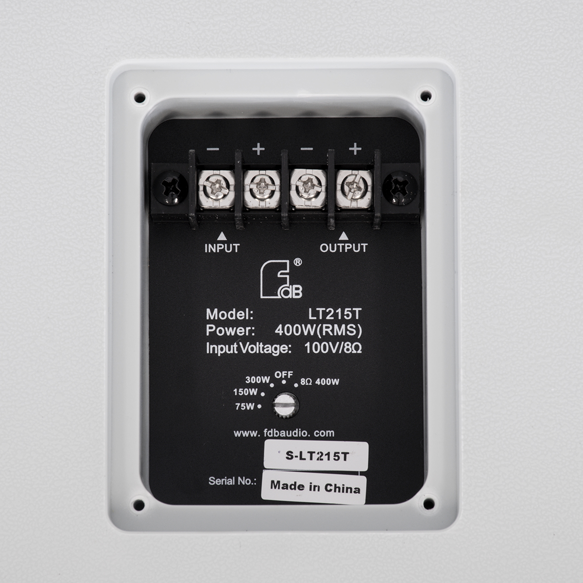 GloboStar® FDB LT215T 98010 Facilities Speaker - Παθητικό Ηχείο Εγκαταστάσεων Επιτοίχιο με Μετασχηματιστή 100V & 8Ω - 400W RMS (1600W Peak) - 1 x 15" Inches LF & 1 x 1.4" Inches HF - Αδιάβροχο IP56 - Λευκό - Μ49.9 x Π52 x Υ50cm - Image 9
