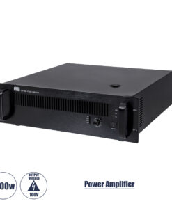 GloboStar® FDB CA1000 98016 Power Amplifier - Επαγγελματικός Ενισχυτής Ηχείων Εγκαταστάσεων 100V - Frequency Response 60Hz-20Khz - AC 220V/50-60Hz - 1000W/4Ω - IP20 - Μαύρο - Μ48.5 x Π45.5 x Υ13.2cm