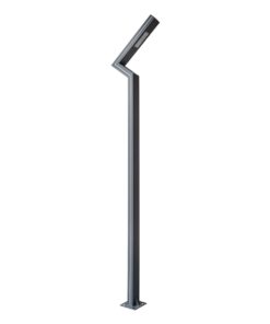 GLOBOSTAR® ZAPOPAN 90838 Φωτιστικό Urban Πλατείας/Πάρκου LED 30W 4080lm 120° AC 220-240V Αδιάβροχο IP65 Φυσικό Λευκό 5000K - Lumileds SMD Chip & Mean Well TÜV Driver - Γκρι Ανθρακί Ματ - Μ75 x Π14 x Υ360cm - 5 Χρόνια Εγγύηση