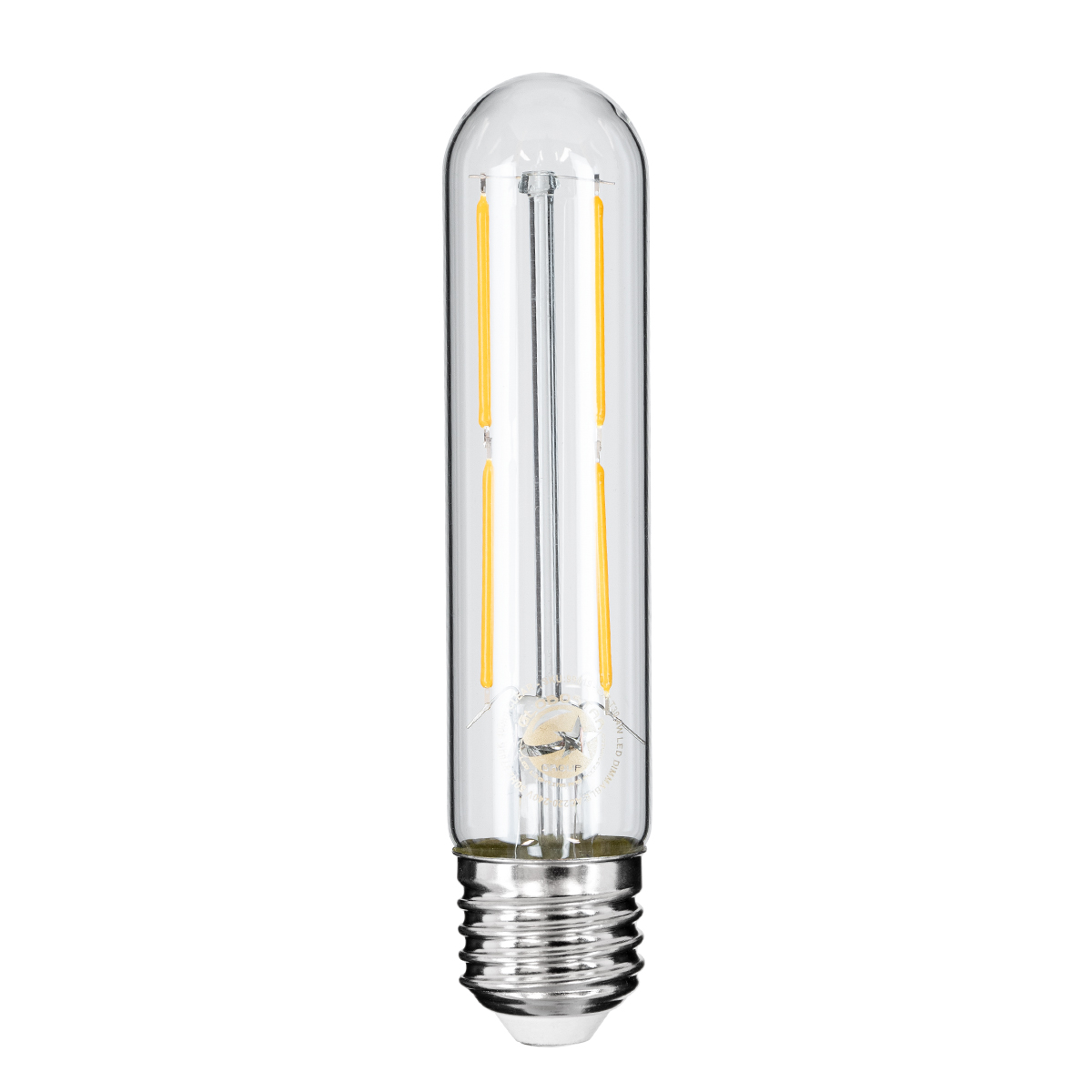 GLOBOSTAR® TUBIS 99019 Λάμπα Σωλήνας E27 T30 LED 4W 400lm 360° AC 220-240V IP20 Θερμό Λευκό 2700K Dimmable - Long Filament Chip - Διάφανο - Μ3 x Π3 x Υ13.5cm - 3 Χρόνια Εγγύηση - Image 2