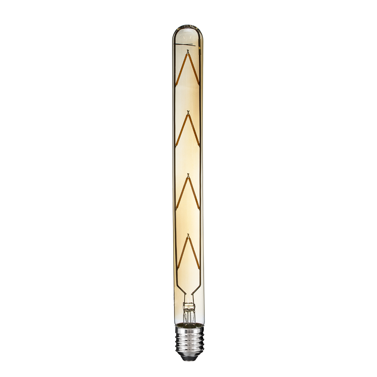 GLOBOSTAR® TUBIS 99050 Λάμπα Σωλήνας E27 T30 LED 8W 720lm 360° AC 220-240V IP20 Ultra Θερμό Λευκό 2200K Dimmable - Long Filament Chip - Μελί - Μ3 x Π3 x Υ30cm - 3 Χρόνια Εγγύηση - Image 2