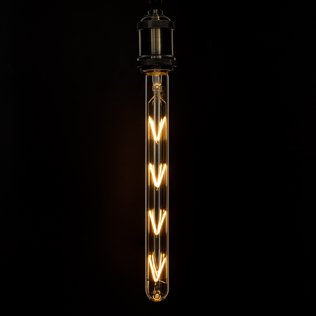 GLOBOSTAR® TUBIS 99050 Λάμπα Σωλήνας E27 T30 LED 8W 720lm 360° AC 220-240V IP20 Ultra Θερμό Λευκό 2200K Dimmable - Long Filament Chip - Μελί - Μ3 x Π3 x Υ30cm - 3 Χρόνια Εγγύηση - Image 5