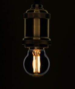 GLOBOSTAR® SPHERE 99064 Λάμπα E27 G45 LED 4W 400lm 360° AC 220-240V IP20 Θερμό Λευκό 2700K Dimmable – Filament Chip – Μαύρο Φιμέ – Μ4.5 x Π4.5 x Υ7.7cm – 3 Χρόνια Εγγύηση