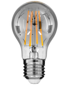 GLOBOSTAR® GLOBE 99067 Λάμπα E27 A60 LED 8W 800lm 360° AC 220-240V IP20 Θερμό Λευκό 2700K Dimmable - Long Filament Chip - Μαύρο Φιμέ - Μ6 x Π6 x Υ11cm - 3 Χρόνια Εγγύηση