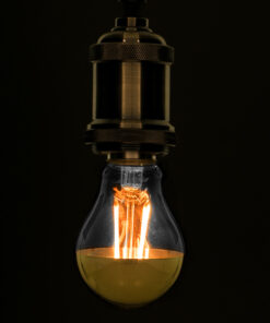 Alternative view of GLOBOSTAR® GLOBE 99107 Λάμπα E27 A60 LED 8W 840lm 320° AC 220-240V IP20 Ultra Θερμό Λευκό 2200K Dimmable - Filament Chip - Διάφανο με Χρυσό Ανεστραμμένο Καθρέπτη - Μ6 x Π6 x Υ11cm - 3 Χρόνια Εγγύηση