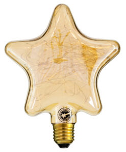 GLOBOSTAR® DECOSTAR 99225 Λάμπα E27 DSC125 LED 2W 150lm 360° AC 220-240V IP20 Ultra Θερμό Λευκό 2200K - Copper String Chip - Μελί - Μ15 x Π6 x Υ18cm - 3 Χρόνια Εγγύηση