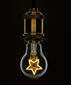 GLOBOSTAR® STAR 99251 Λάμπα E27 A60 LED 3W 240lm 360° AC 220-240V IP20 Ultra Θερμό Λευκό 2200K Dimmable – Filament Chip – Διάφανο – Μ6 x Π6 x Υ11cm – 3 Χρόνια Εγγύηση