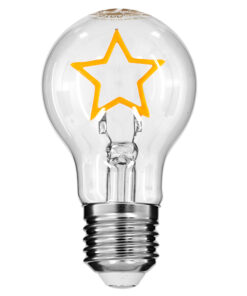 Alternative view of GLOBOSTAR® STAR 99251 Λάμπα E27 A60 LED 3W 240lm 360° AC 220-240V IP20 Ultra Θερμό Λευκό 2200K Dimmable - Filament Chip - Διάφανο - Μ6 x Π6 x Υ11cm - 3 Χρόνια Εγγύηση