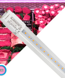 GloboStar® 99331 Λάμπα Σωλήνας Τύπου Φθορίου T8 Linear 60cm LED SMD 2835 10W 1000 lm 320° AC 85-265V IP20 CRI ≥90 Ροζ Ειδική για Κρεοπωλείο