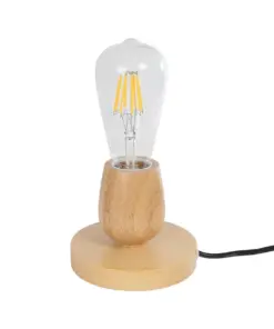 GLOBOSTAR® ROUND 99402 Μοντέρνο Επιτραπέζιο Φωτιστικό Πορτατίφ με Ντουί 1 x E27 AC 220-240V IP20 - Μπεζ - M12 x Π12 x Υ10cm