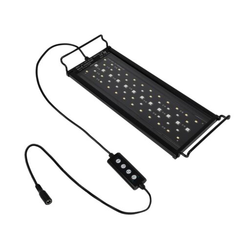 GLOBOSTAR® AQUARIUS 79678 Φωτιστικό Ενυδρείου με Ενσωματωμένο Χειριστήριο LED 12W 600lm 120° AC 220-240V Αδιάβροχο IP44 Πολύχρωμο RGBW Dimmable – Sanan SMD Chip – Μαύρο – Μ30 x Π11 x Υ3cm – 2 Χρόνια Εγγύηση