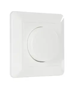 GloboStar® 999-0006 Ροοστάτης Dimmer Τοίχου LED AC100-240V 400W IP20 Μ8.4 x Π8.4 x Υ4.5cm