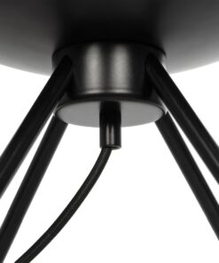 GLOBOSTAR® JAVAN 999-0036 Μοντέρνο Επιτραπέζιο Φωτιστικό Πορτατίφ με Ντουί 1 x E27 AC 220-240V IP20 – Διάφανο & Μαύρο – Μ30 x Π30 x Υ40cm