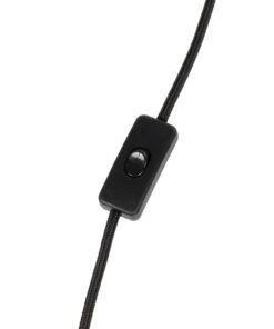 GLOBOSTAR® JAVAN 999-0036 Μοντέρνο Επιτραπέζιο Φωτιστικό Πορτατίφ με Ντουί 1 x E27 AC 220-240V IP20 – Διάφανο & Μαύρο – Μ30 x Π30 x Υ40cm