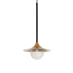 GLOBOSTAR® JOLIET 999-0042 Μοντέρνο Κρεμαστό Φωτιστικό Οροφής με Ντουί 1 x G9 AC 220-240V IP20 - Μαύρο & Χρυσό - Μ20 x Π20 x Y43cm
