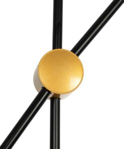 GLOBOSTAR® JOLIET 999-0043 Μοντέρνο Φωτιστικό Οροφής με Ντουί 2 x G9 AC 220-240V IP20 – Μαύρο & Χρυσό – Μ93 x Π20 x Υ106cm