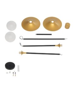 GLOBOSTAR® JOLIET 999-0043 Μοντέρνο Φωτιστικό Οροφής με Ντουί 2 x G9 AC 220-240V IP20 – Μαύρο & Χρυσό – Μ93 x Π20 x Υ106cm