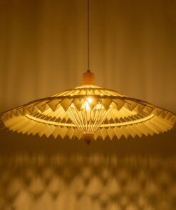 GLOBOSTAR® VENTALIA 999-0066 Boho Κρεμαστό Φωτιστικό Οροφής με Ντουί 1 x E27 AC 220-240V IP20 – Μπεζ – Μ83 x Π83 x Υ36cm