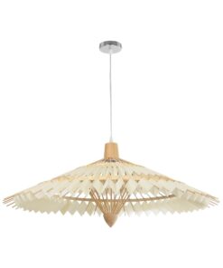 GLOBOSTAR® VENTALIA 999-0066 Boho Κρεμαστό Φωτιστικό Οροφής με Ντουί 1 x E27 AC 220-240V IP20 – Μπεζ – Μ83 x Π83 x Υ36cm