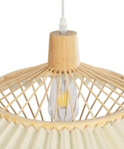 GLOBOSTAR® VENTALIA 999-0066 Boho Κρεμαστό Φωτιστικό Οροφής με Ντουί 1 x E27 AC 220-240V IP20 – Μπεζ – Μ83 x Π83 x Υ36cm