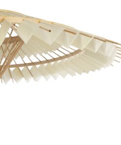 GLOBOSTAR® VENTALIA 999-0066 Boho Κρεμαστό Φωτιστικό Οροφής με Ντουί 1 x E27 AC 220-240V IP20 – Μπεζ – Μ83 x Π83 x Υ36cm