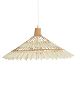 GLOBOSTAR® VENTALIA 999-0067 Boho Κρεμαστό Φωτιστικό Οροφής με Ντουί 1 x E27 AC 220-240V IP20 – Μπεζ – Μ60 x Π60 x Υ30cm