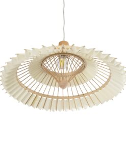 GLOBOSTAR® VENTALIA 999-0067 Boho Κρεμαστό Φωτιστικό Οροφής με Ντουί 1 x E27 AC 220-240V IP20 – Μπεζ – Μ60 x Π60 x Υ30cm