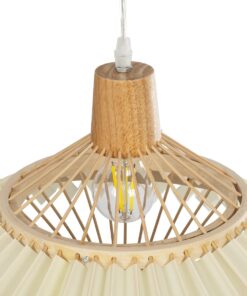 GLOBOSTAR® VENTALIA 999-0067 Boho Κρεμαστό Φωτιστικό Οροφής με Ντουί 1 x E27 AC 220-240V IP20 – Μπεζ – Μ60 x Π60 x Υ30cm