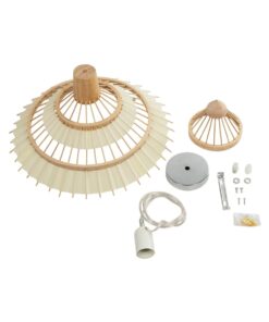 GLOBOSTAR® VENTALIA 999-0068 Boho Κρεμαστό Φωτιστικό Οροφής με Ντουί 1 x E27 AC 220-240V IP20 – Μπεζ – Μ40 x Π40 x Y23cm