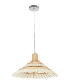 GLOBOSTAR® VENTALIA 999-0068 Boho Κρεμαστό Φωτιστικό Οροφής με Ντουί 1 x E27 AC 220-240V IP20 – Μπεζ – Μ40 x Π40 x Y23cm