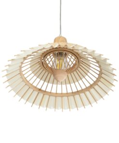 GLOBOSTAR® VENTALIA 999-0068 Boho Κρεμαστό Φωτιστικό Οροφής με Ντουί 1 x E27 AC 220-240V IP20 – Μπεζ – Μ40 x Π40 x Y23cm