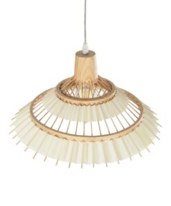 GLOBOSTAR® VENTALIA 999-0068 Boho Κρεμαστό Φωτιστικό Οροφής με Ντουί 1 x E27 AC 220-240V IP20 – Μπεζ – Μ40 x Π40 x Y23cm