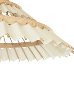 GLOBOSTAR® VENTALIA 999-0068 Boho Κρεμαστό Φωτιστικό Οροφής με Ντουί 1 x E27 AC 220-240V IP20 – Μπεζ – Μ40 x Π40 x Y23cm