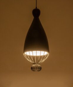 GLOBOSTAR® SOBRINO 999-0110 Vintage Κρεμαστό Φωτιστικό Οροφής με Ντουί 1 x E27 AC 220-240V IP20 – Μαύρο – Μ26 x Π26 x Υ70cm