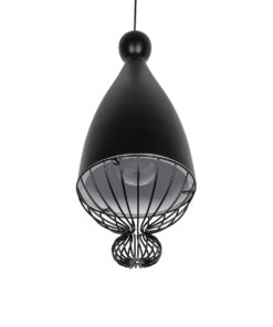 GLOBOSTAR® SOBRINO 999-0110 Vintage Κρεμαστό Φωτιστικό Οροφής με Ντουί 1 x E27 AC 220-240V IP20 – Μαύρο – Μ26 x Π26 x Υ70cm