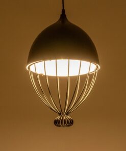 GLOBOSTAR® SOBRINO 999-0111 Vintage Κρεμαστό Φωτιστικό Οροφής με Ντουί 1 x E27 AC 220-240V IP20 – Μαύρο – Μ28 x Π28 x Υ47cm