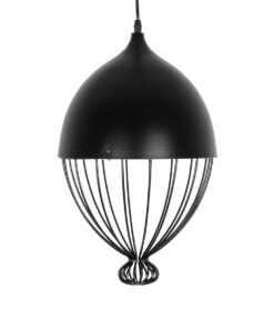 GLOBOSTAR® SOBRINO 999-0111 Vintage Κρεμαστό Φωτιστικό Οροφής με Ντουί 1 x E27 AC 220-240V IP20 – Μαύρο – Μ28 x Π28 x Υ47cm