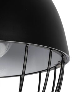 GLOBOSTAR® SOBRINO 999-0111 Vintage Κρεμαστό Φωτιστικό Οροφής με Ντουί 1 x E27 AC 220-240V IP20 – Μαύρο – Μ28 x Π28 x Υ47cm